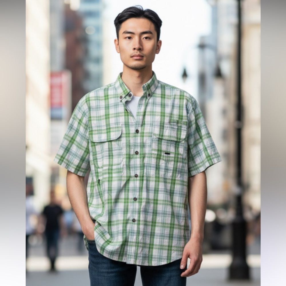 Great Northwest clothing company, photographer/fishing shirt, plaid, XL